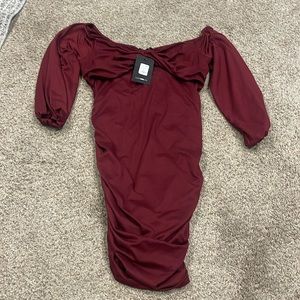 Maroon fashion nova dress